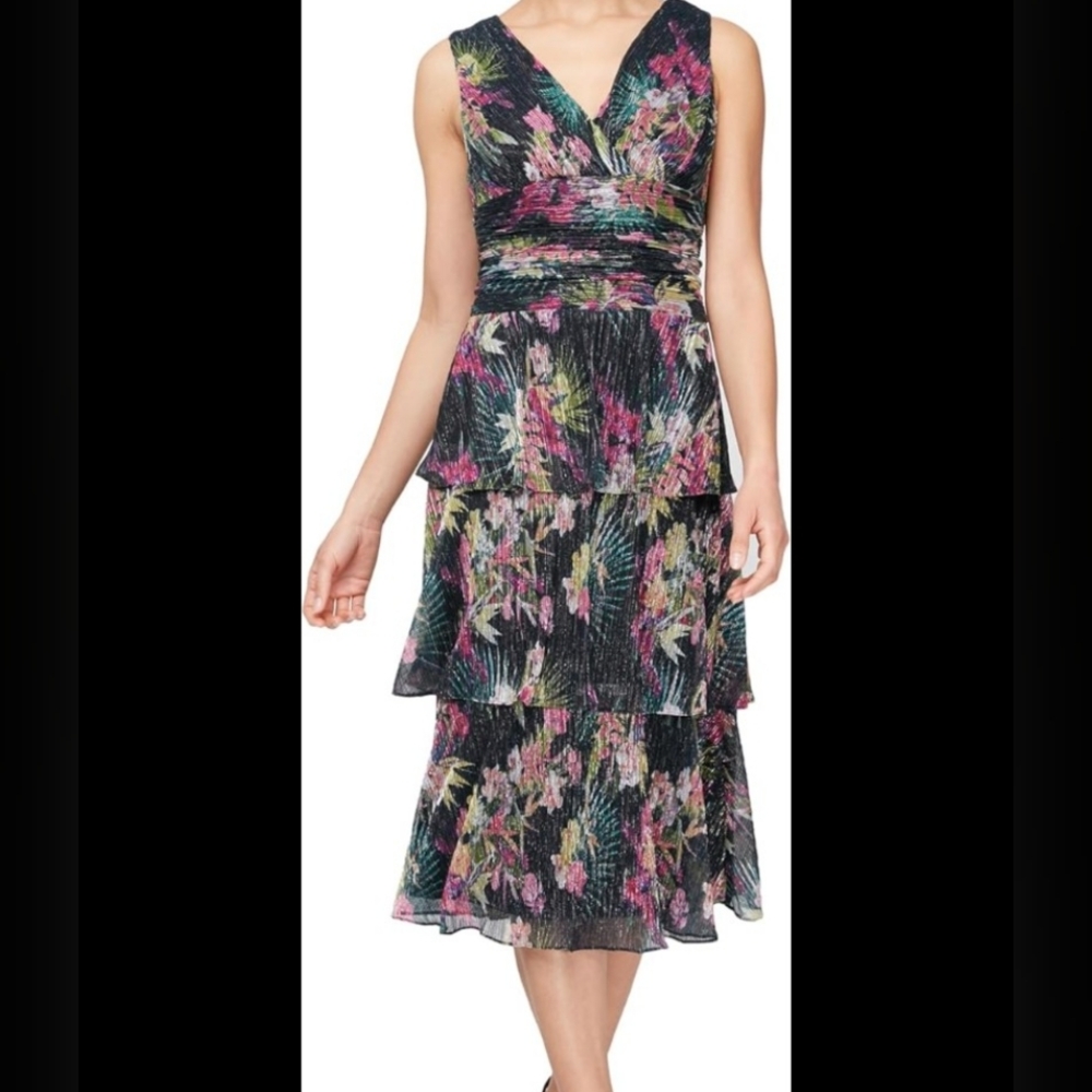 Ignite Evenings Chiffon Embellished Sleeveless Dress